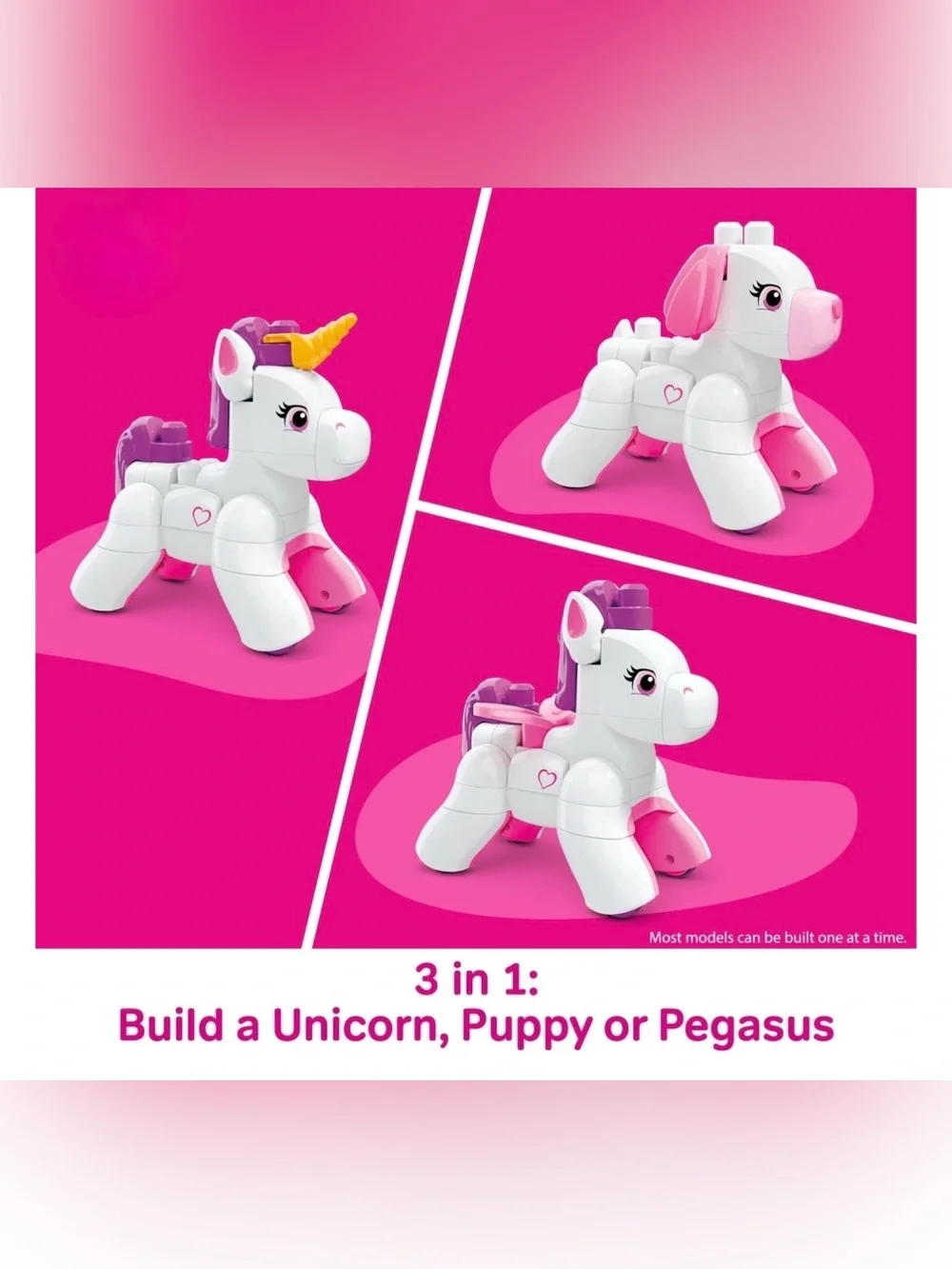 MEGA BLOKS Build & Enchant Unicorn, Pegasus Puppy ToyBlock Set